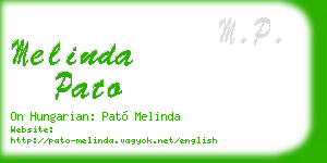 melinda pato business card