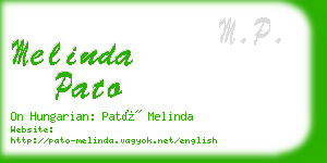 melinda pato business card